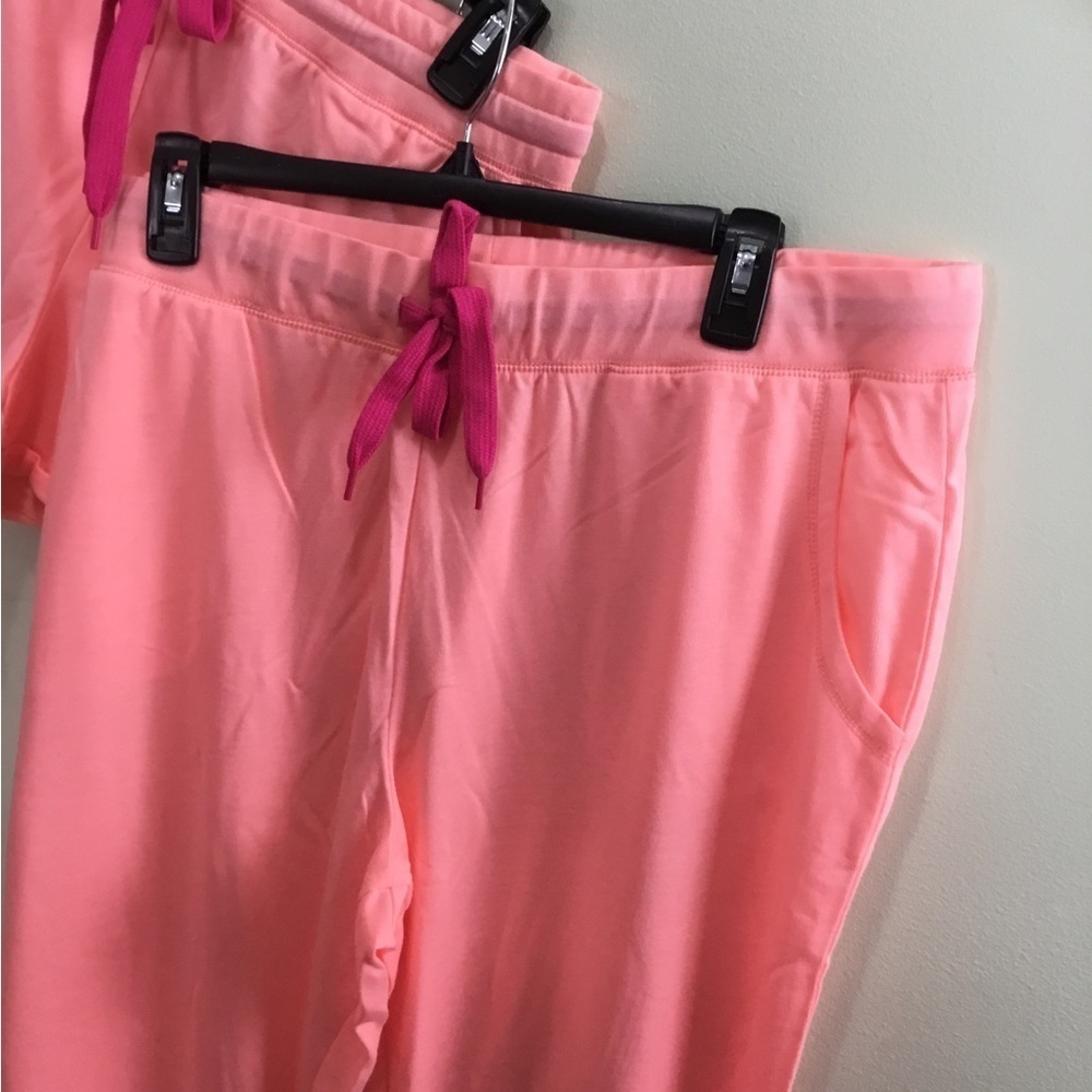 Peace love and dreams XL 3 piece lounge/ pajama set coral - Picture 5 of 16